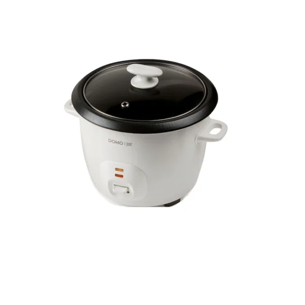 Oala de fiert orez Rice Cooker DOMO DO9176RK, 500 W,1,3Litri, Capac din sticla, cu orificiu pentru depresurizare