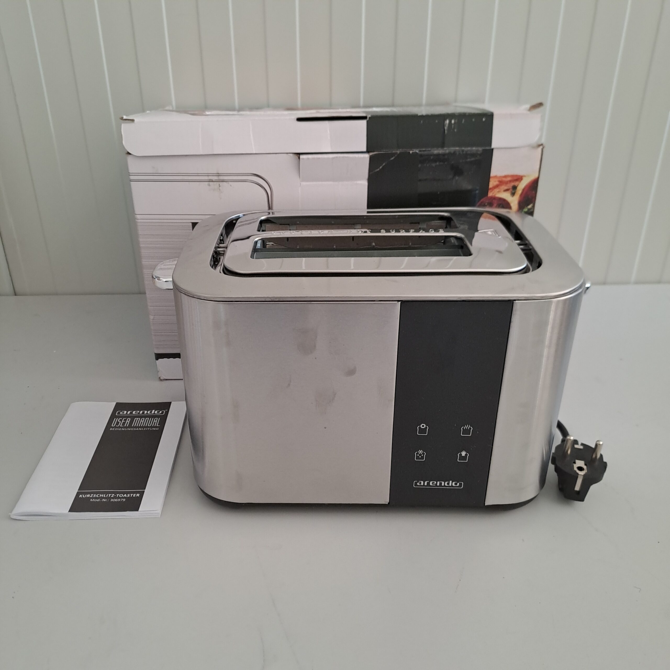 Prajitor de paine Arendo, otel inoxidabil, 2 felii, ecran tactil, argintiu - RESIGILAT - imagine 3