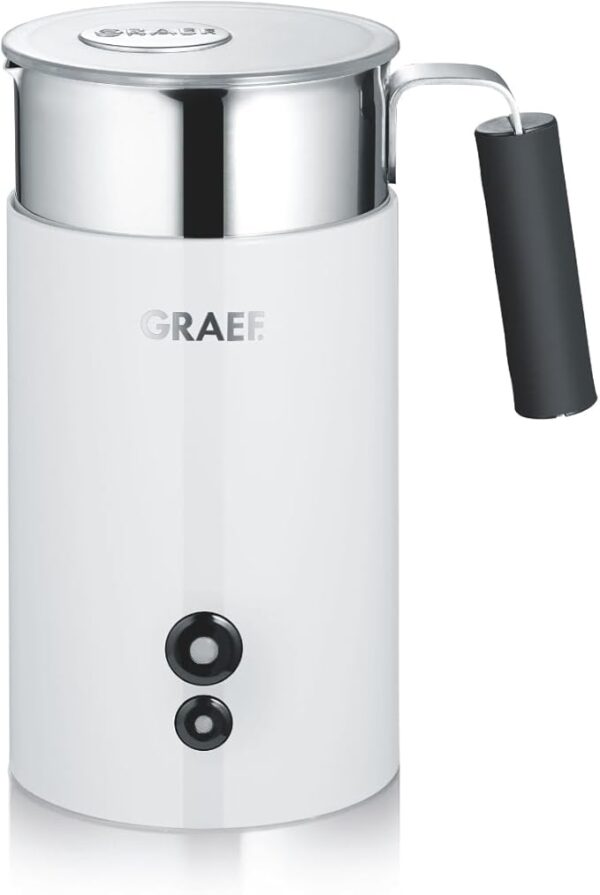 Spumator de lapte electric GRAEF MS701 – 400 ml, carafă detașabilă din inox, programe automate, spumă caldă și rece, compatibil cu lapte vegetal - RESIGILAT