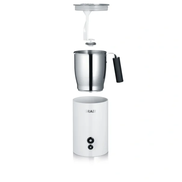 Spumator de lapte electric GRAEF MS701 – 400 ml, carafă detașabilă din inox, programe automate, spumă caldă și rece, compatibil cu lapte vegetal - RESIGILAT - imagine 3