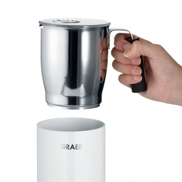 Spumator de lapte electric GRAEF MS701 – 400 ml, carafă detașabilă din inox, programe automate, spumă caldă și rece, compatibil cu lapte vegetal - RESIGILAT - imagine 2