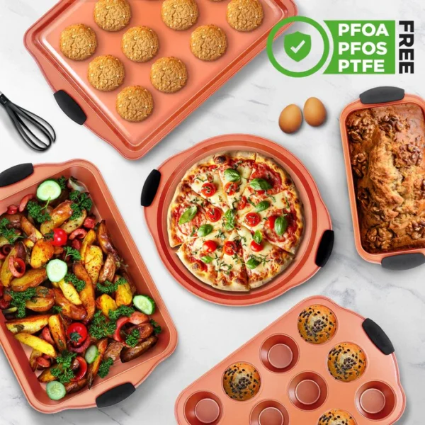 Set 8 piese forme de copt NutriChef – din oțel carbon, antiaderente și rezistente - RESIGILAT - imagine 3