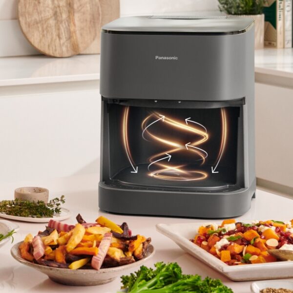Friteuza cu aer cald Panasonic NF-CC500SXE, functie abur, fereastra vizualizare, debit aer 360°, capacitate 5L, temperatura 80° - 200°, 11programe presetate, 1450W, negru - RESIGILAT - imagine 5