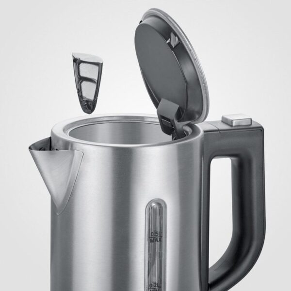 Fierbător de apă electric de voiaj SEVERIN WK 3647, 0.5L, 1100W, compact, inox periat/negru – reduceri bucătărie - RESIGILAT - imagine 2