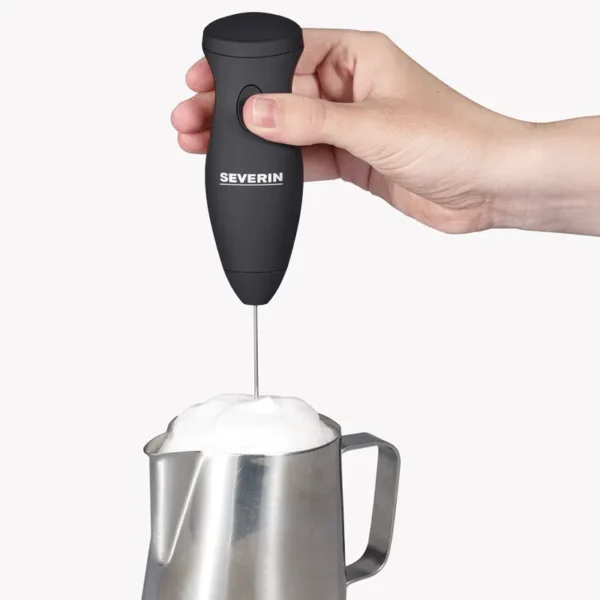 Spumator de lapte SEVERIN SM 3590 – compact, din inox, pe baterii, negru - RESIGILAT - imagine 2