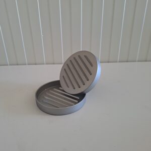 Presă pentru burgeri din aluminiu + 100 foi hârtie antiaderentă, pentru burgeri simpli sau umpluți, BBQ Grill – reduceri bucătărie - RESIGILAT